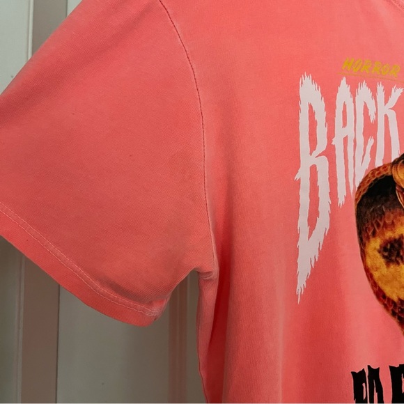 Neon peach/orange snake (cobra) t shirt. Size XS made in turkey. 100% cotton - Picture 10 of 10
